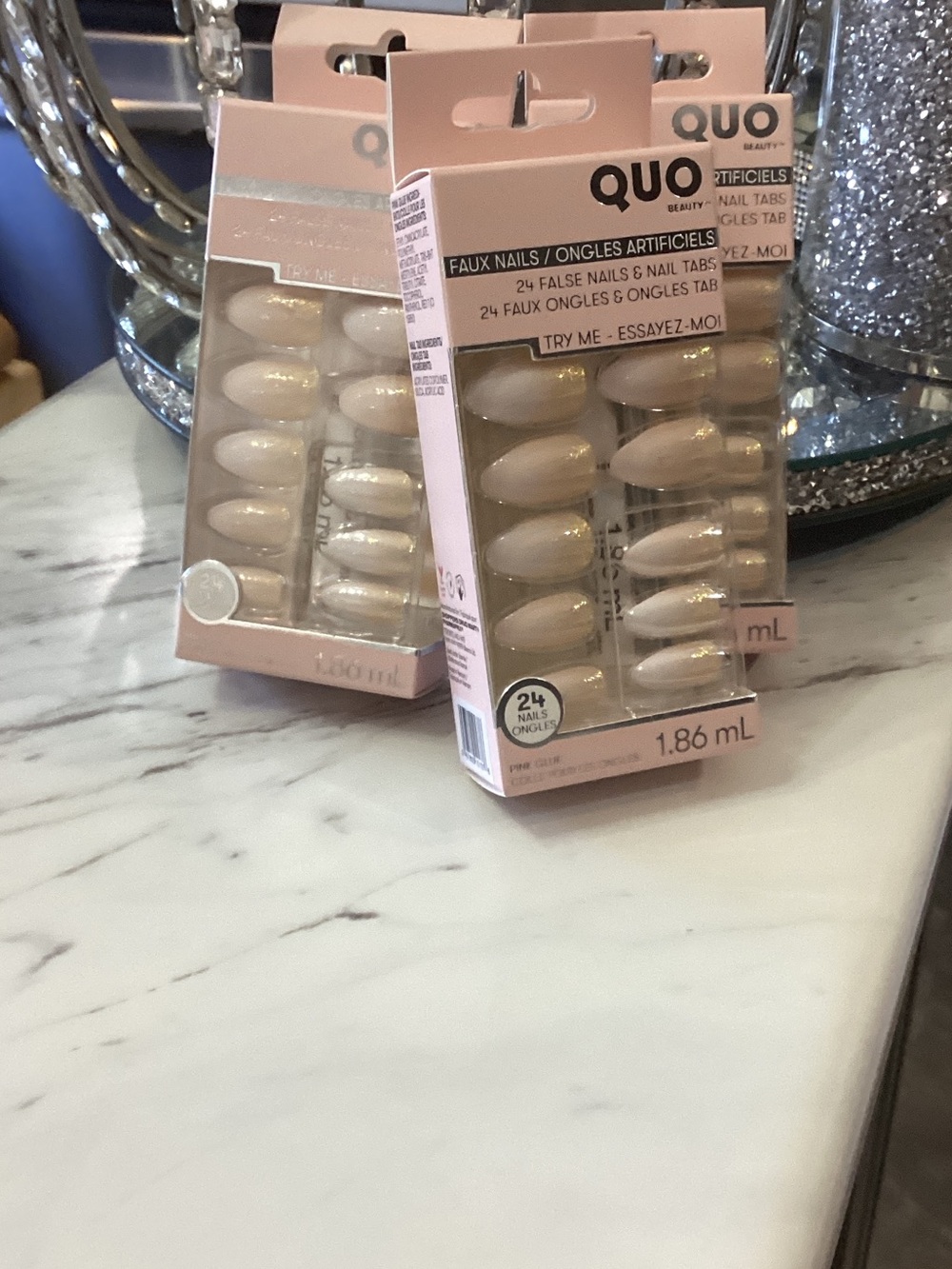 QuoFaux Nails - Cream Almond Press-On Nails (24 Pack)